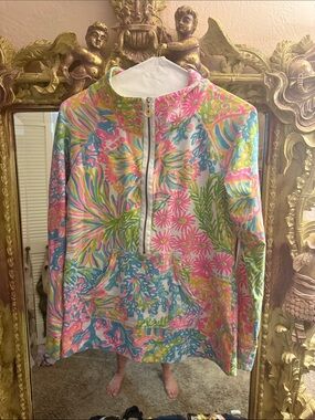 Lilly Pulitzer Quarter-Zip Pullover - Pink, Green & Blue